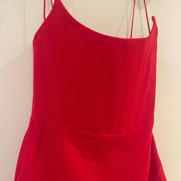 Alex Perry Caine Red Stretch Crepe Corset Mini Dress AU12/US8 - Picture 2 of 9